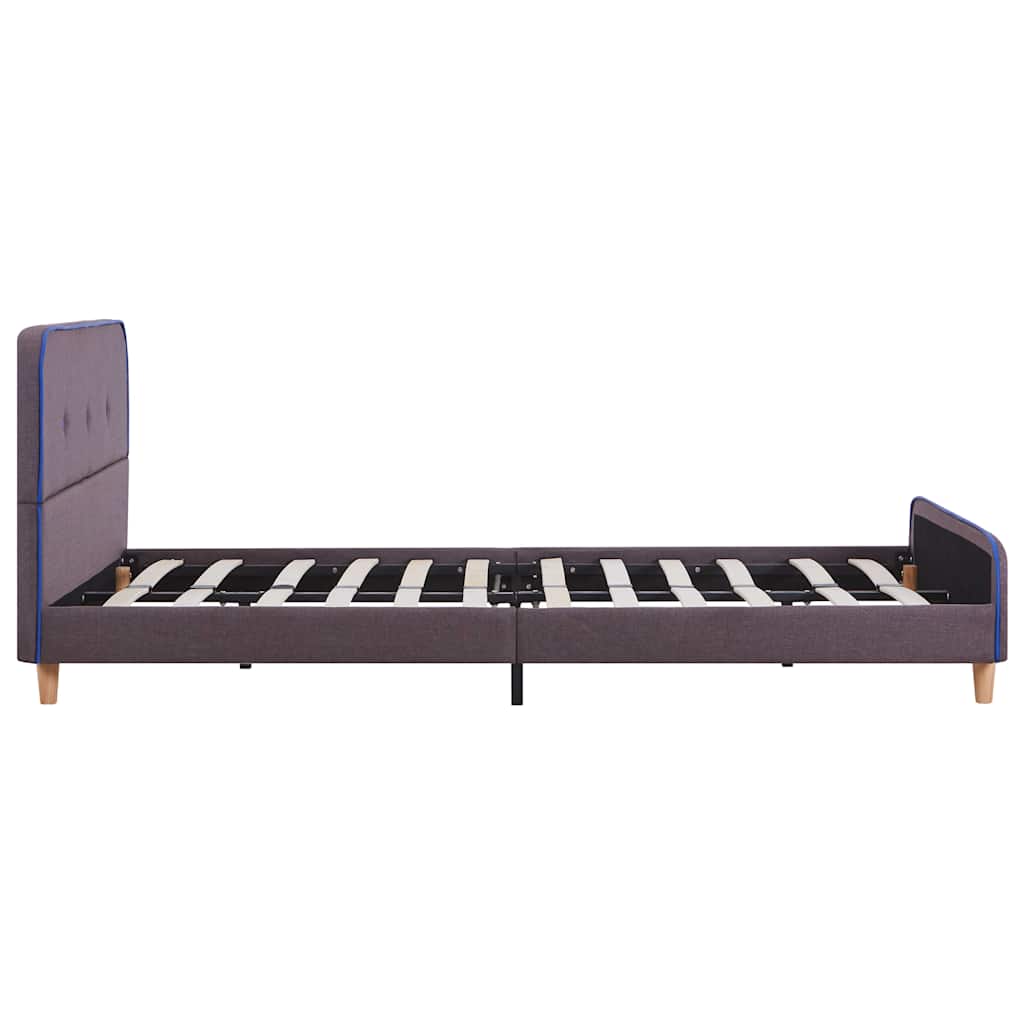 vidaXL Bed Frame without Mattress Taupe Fabric 135x190 cm Double