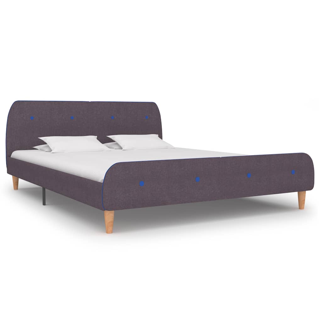 vidaXL Bed Frame without Mattress Taupe Fabric 150x200 cm King Size