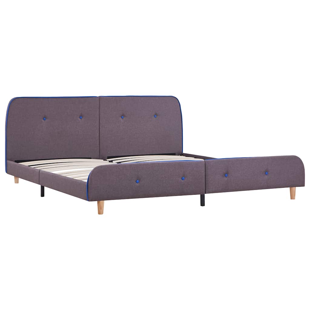 vidaXL Bed Frame without Mattress Taupe Fabric 150x200 cm King Size