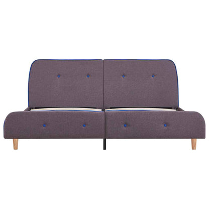 vidaXL Bed Frame without Mattress Taupe Fabric 150x200 cm King Size