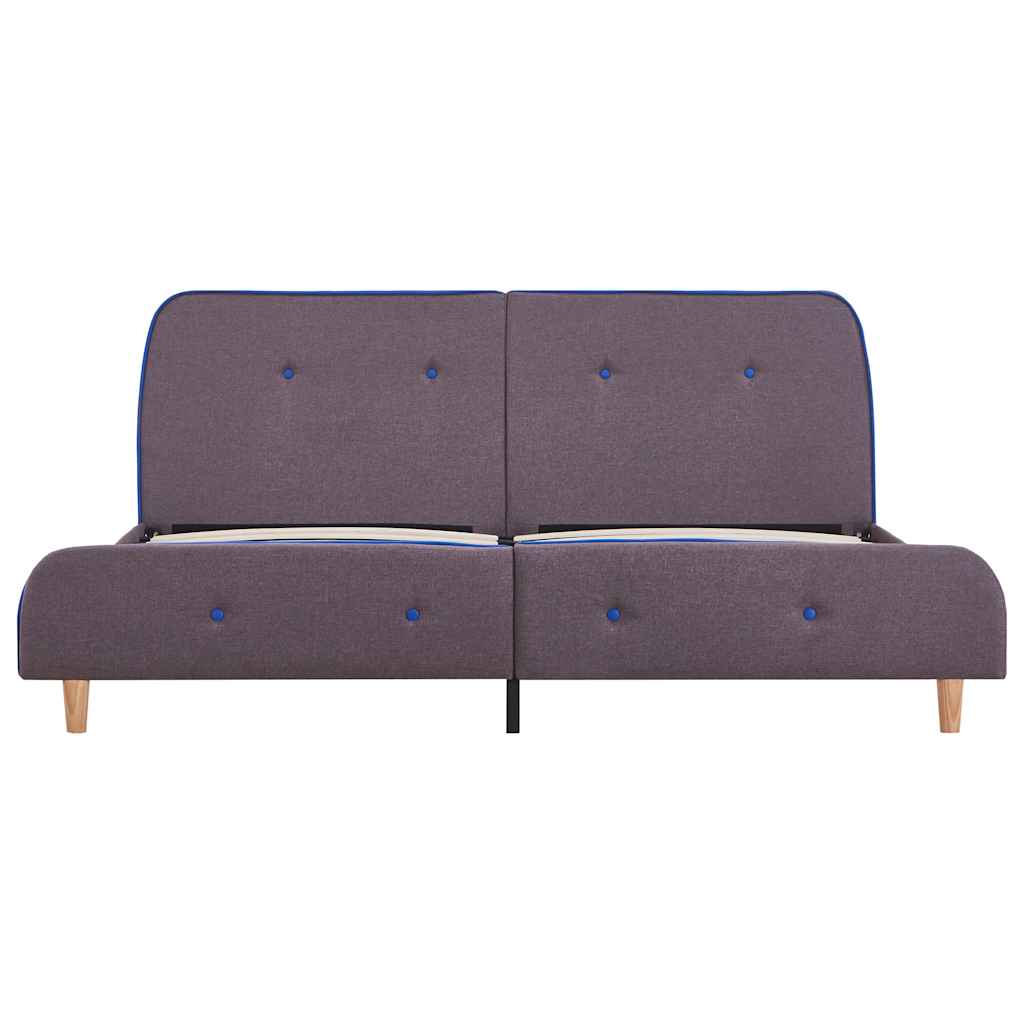 vidaXL Bed Frame without Mattress Taupe Fabric 150x200 cm King Size