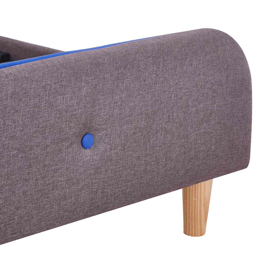 vidaXL Bed Frame without Mattress Taupe Fabric 150x200 cm King Size