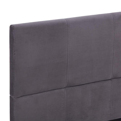 vidaXL Bed Frame | Grey | Polyester, Iron, Wood | Double | Durable | Bed Frame