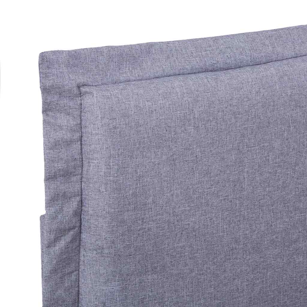 vidaXL Bed Frame without Mattress Light Grey Fabric 135x190 cm Double