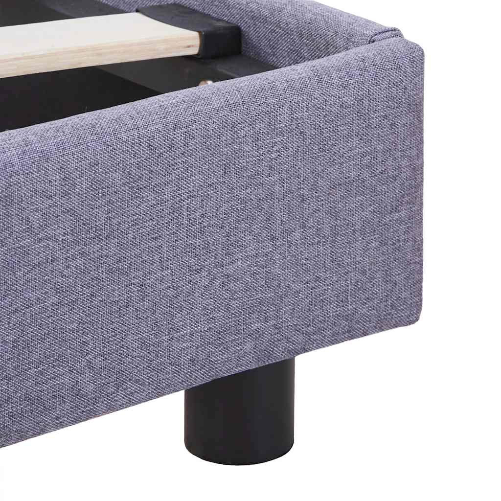 vidaXL Bed Frame without Mattress Light Grey Fabric 135x190 cm Double