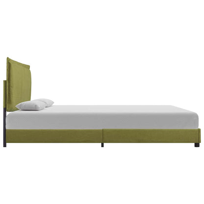vidaXL Bed Frame without Mattress Green Fabric 135x190 cm Double