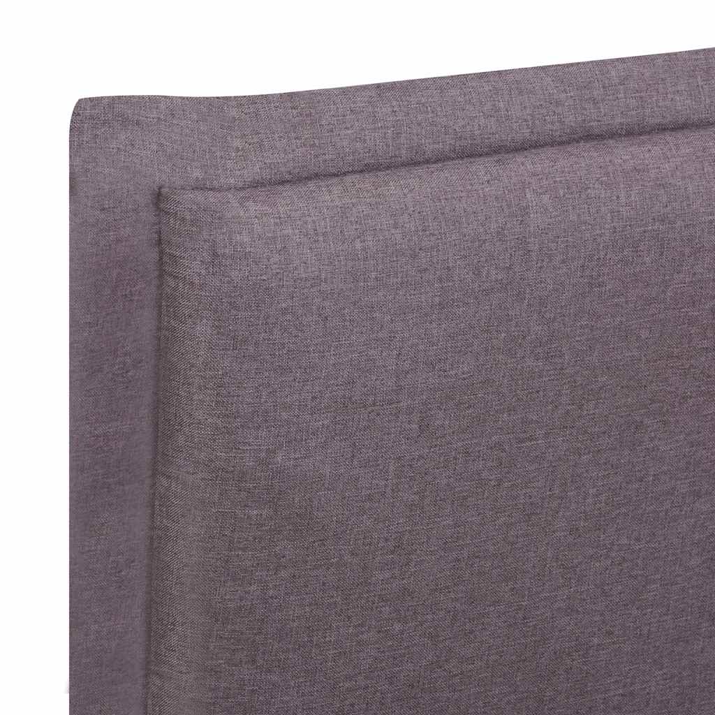 vidaXL Bed Frame without Mattress Taupe Fabric 135x190 cm Double