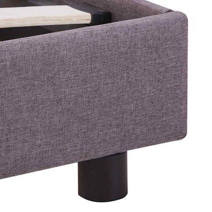 vidaXL Bed Frame without Mattress Taupe Fabric 135x190 cm Double
