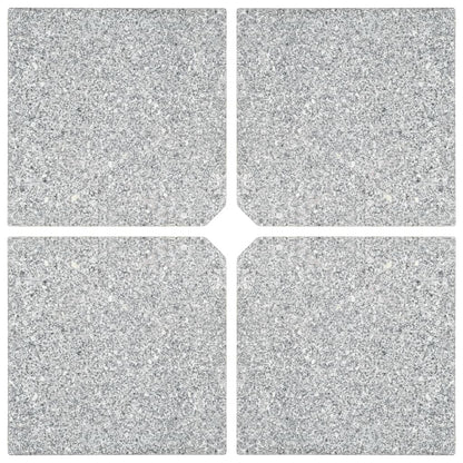 vidaXL Umbrella Weight Plates 4 pcs Grey Granite Square 100 kg
