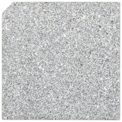 vidaXL Umbrella Weight Plates 4 pcs Grey Granite Square 100 kg