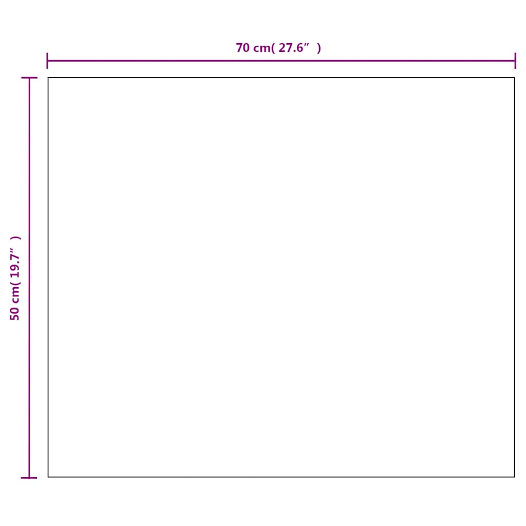 vidaXL Wall Mirror | Transparent | Glass, EVA | 70x50 cm | Decorative Inlays