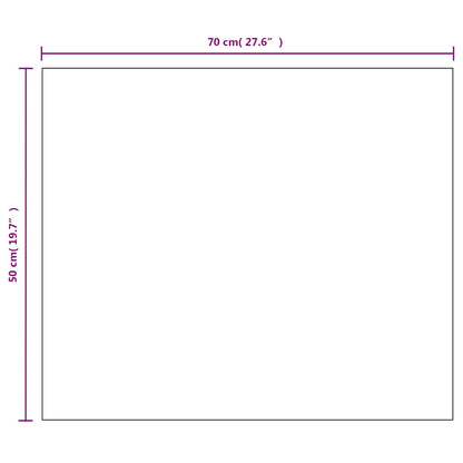 vidaXL Wall Mirror | Transparent | Glass, EVA | 70x50 cm | Decorative Inlays