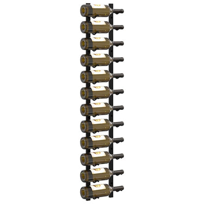 vidaXL Wall Mounted Wine Rack for 12 Bottles Black Iron