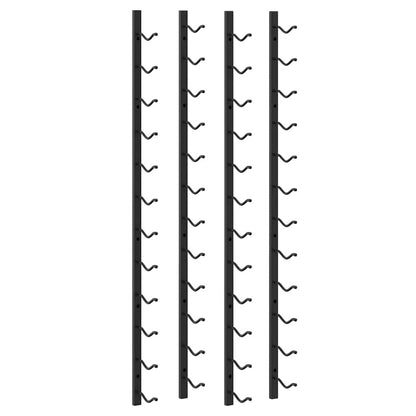 vidaXL Wall Mounted Wine Racks for 12 Bottles 2 pcs Black Iron