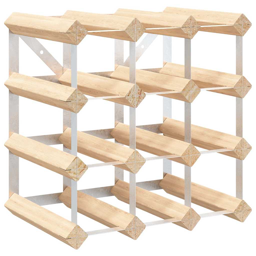 282468 vidaXL Wine Rack for 12 Bottles Solid Pinewood
