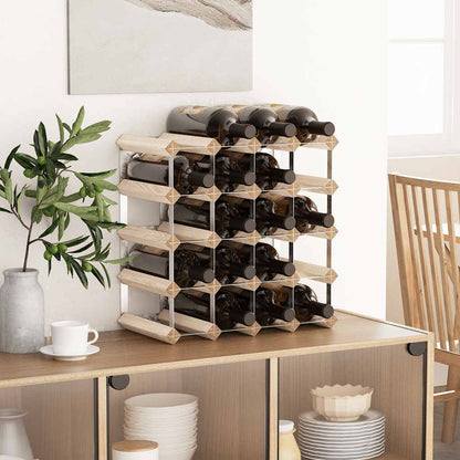 282469 vidaXL Wine Rack for 20 Bottles Solid Pinewood