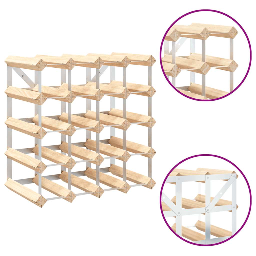 vidaXL Wine Rack for 20 Bottles Solid Pinewood