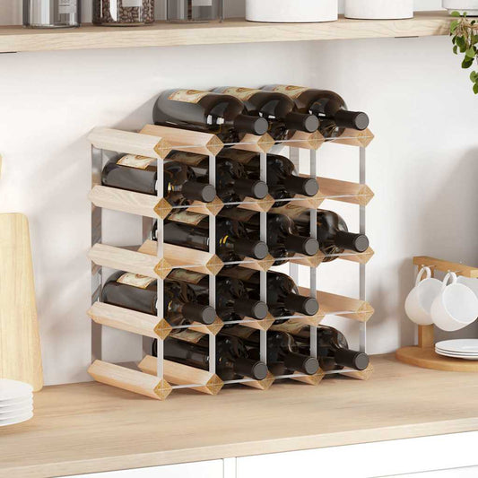 282469 vidaXL Wine Rack for 20 Bottles Solid Pinewood