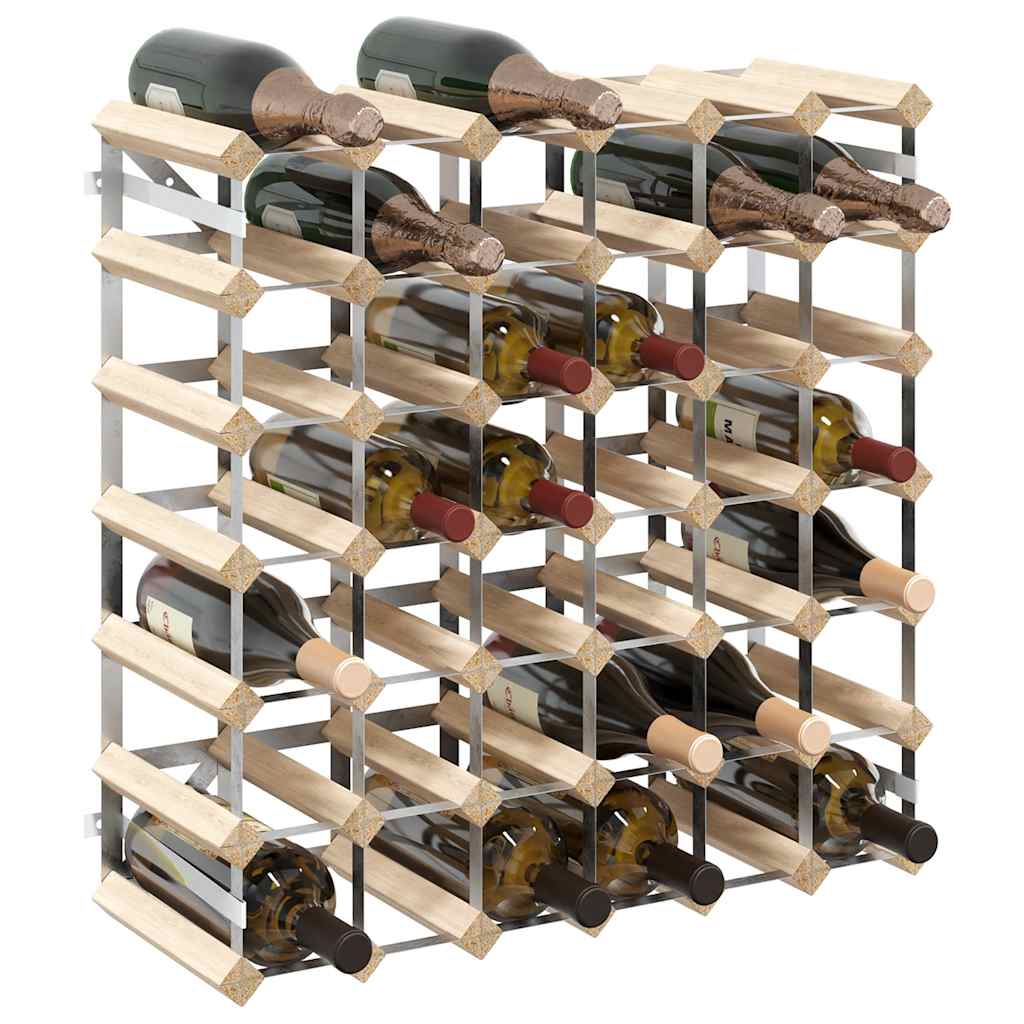 282470 vidaXL Wine Rack for 42 Bottles Solid Pinewood