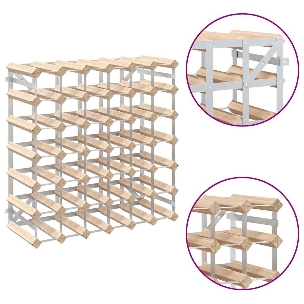 vidaXL Wine Rack for 42 Bottles Solid Pinewood