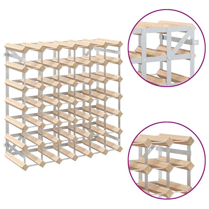 vidaXL Wine Rack for 42 Bottles Solid Pinewood