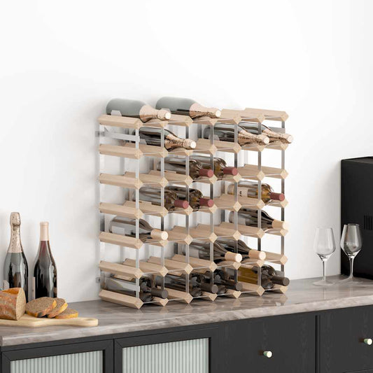 282470 vidaXL Wine Rack for 42 Bottles Solid Pinewood