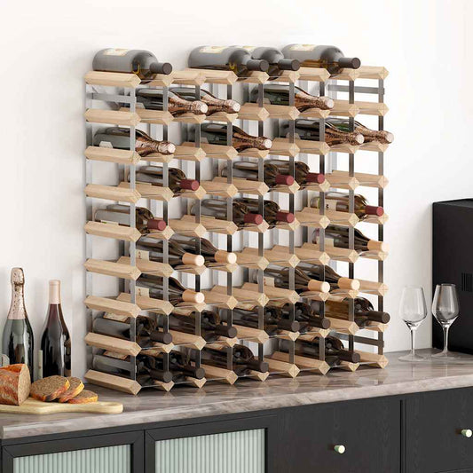 282471 vidaXL Wine Rack for 72 Bottles Solid Pinewood