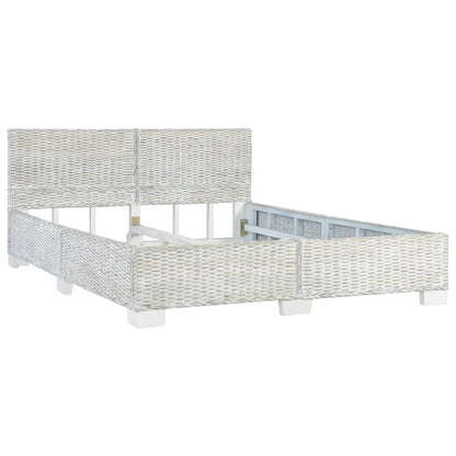 vidaXL Bed Frame | Grey | Mahogany wood | Double | Bed Frame | Rectangular
