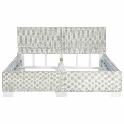 vidaXL Bed Frame | Grey | Mahogany wood | Double | Bed Frame | Rectangular