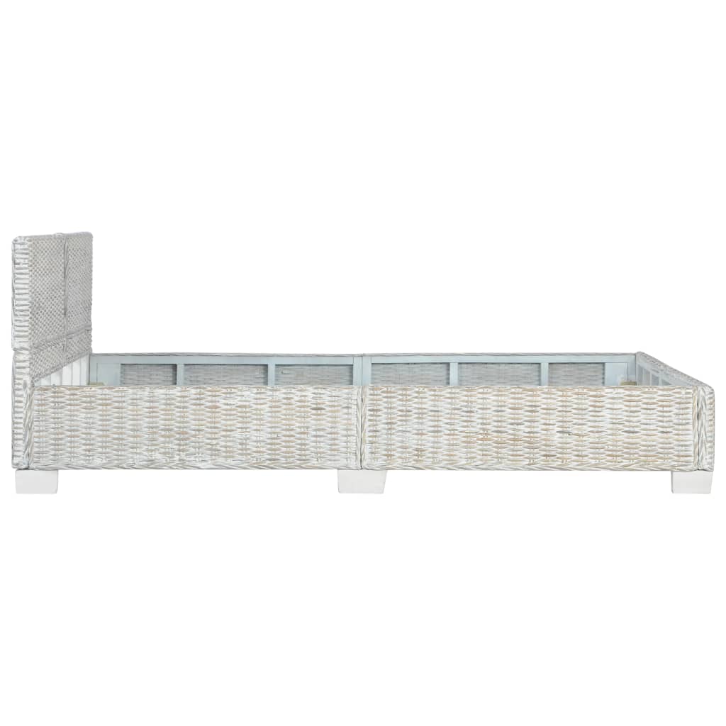 vidaXL Bed Frame | Grey | Mahogany wood | Double | Bed Frame | Rectangular