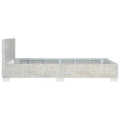 vidaXL Bed Frame | Grey | Mahogany wood | Double | Bed Frame | Rectangular