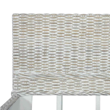vidaXL Bed Frame without Mattress Grey Natural Rattan 140x200 cm