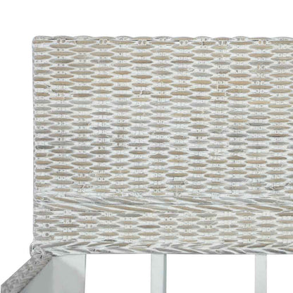 vidaXL Bed Frame without Mattress Grey Natural Rattan 180x200 cm Super King