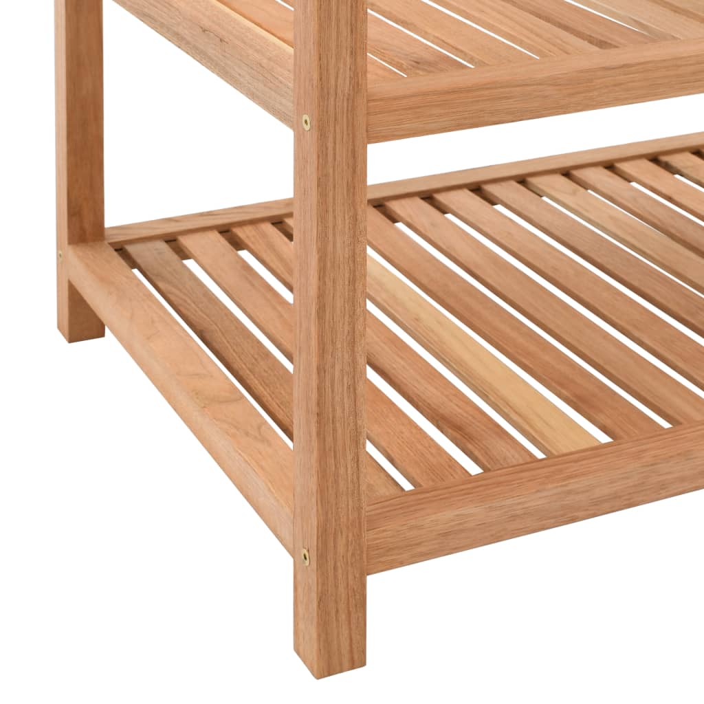 vidaXL Bathroom Shelf Solid Walnut Wood 65x40x55 cm