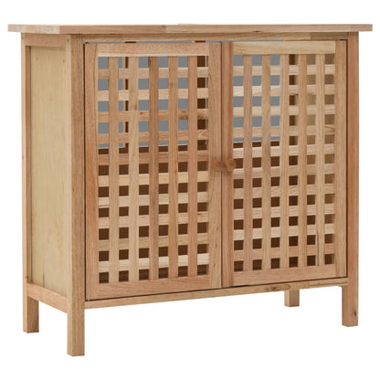 vidaXL Storage Cabinet | Natural | Solid walnut wood and plywood | Medium