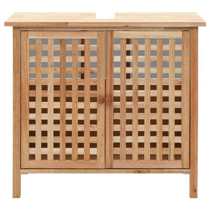 vidaXL Storage Cabinet | Natural | Solid walnut wood and plywood | Medium