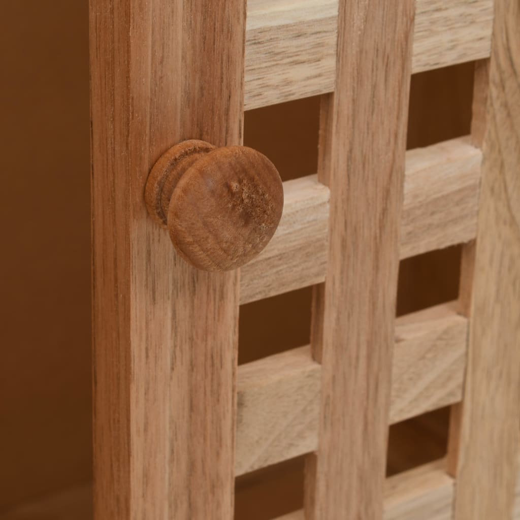 vidaXL Storage Cabinet | Natural | Solid walnut wood and plywood | Medium