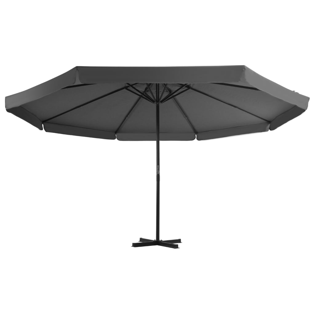 vidaXL Garden Parasol | Anthracite | Aluminium | 5 m diameter, 3.85 m height