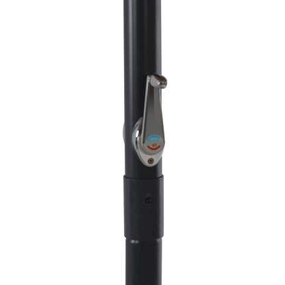 vidaXL Garden Parasol | Taupe, Black | Aluminium, Steel, Plastic | Large