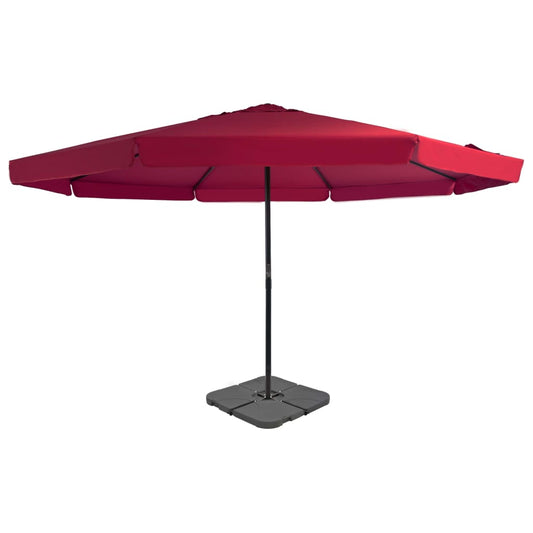vidaXL Garden Parasol | Red | Aluminium, Steel, Plastic | Large