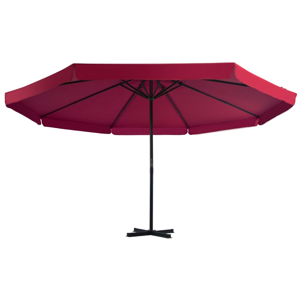 vidaXL Garden Parasol | Red | Aluminium, Steel, Plastic | Large