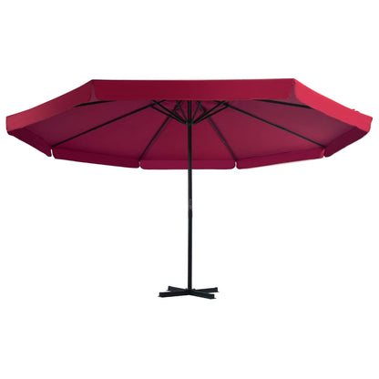 vidaXL Garden Parasol | Red | Aluminium, Steel, Plastic | Large