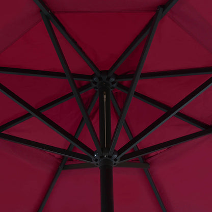 vidaXL Garden Parasol with Portable Base Red