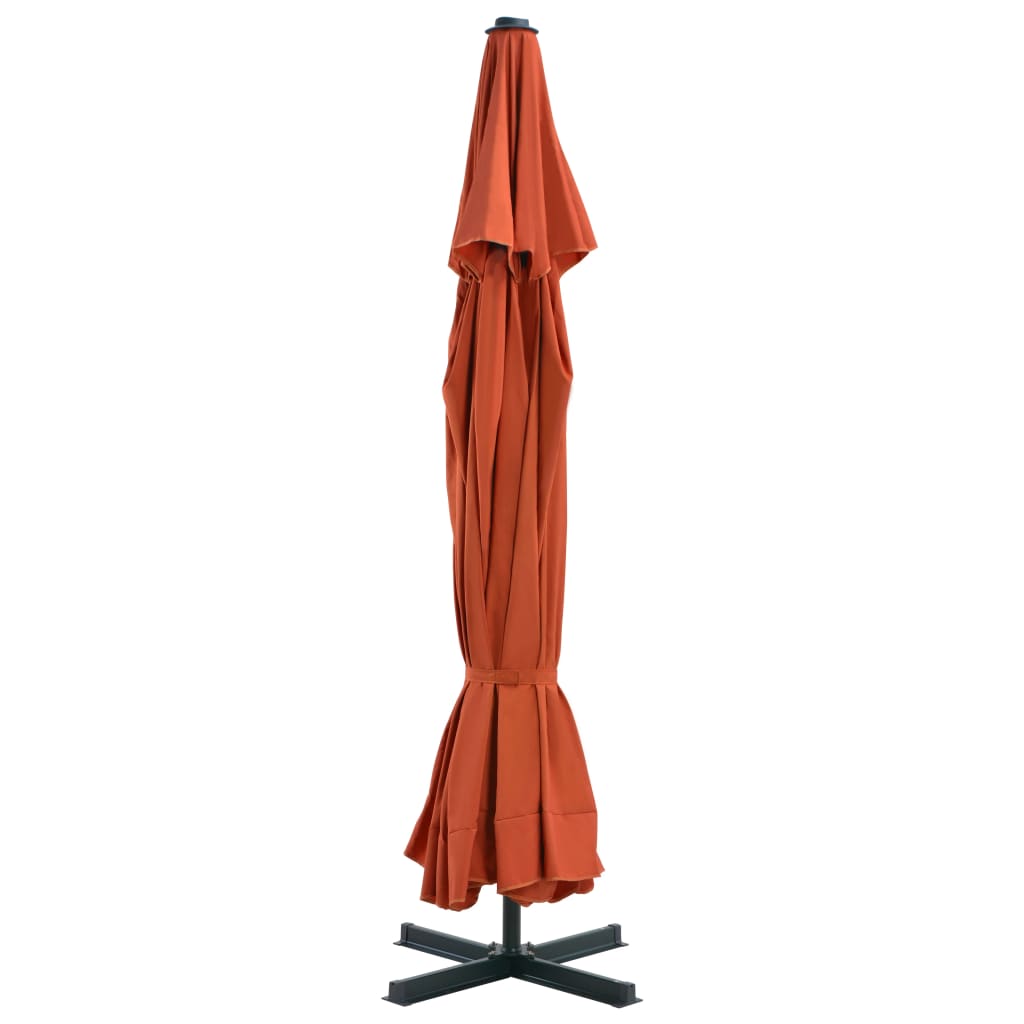 vidaXL Garden Parasol | Terracotta | Aluminium, Steel, Plastic | Large