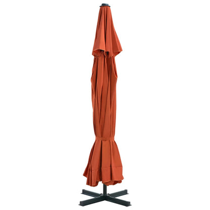 vidaXL Garden Parasol | Terracotta | Aluminium, Steel, Plastic | Large