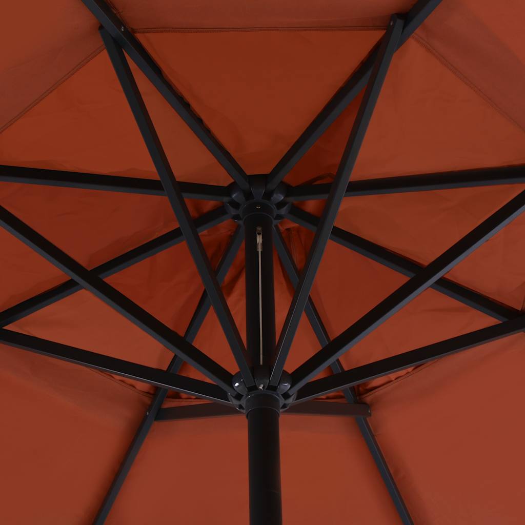 vidaXL Garden Parasol with Portable Base Terracotta