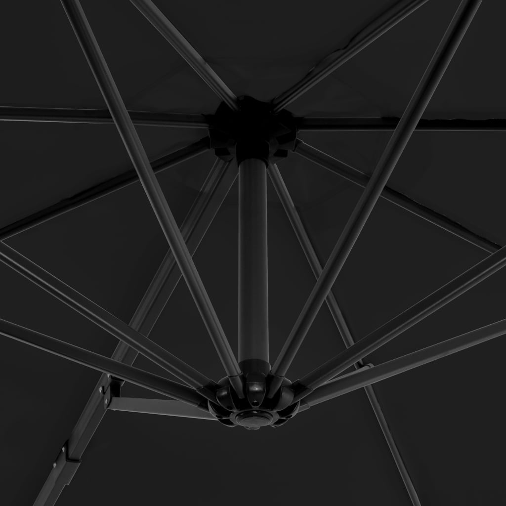 vidaXL Garden Parasol with Portable Base Anthracite