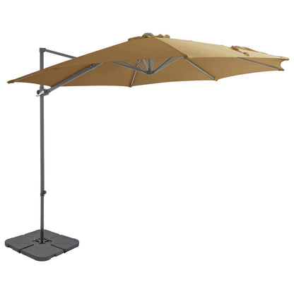 vidaXL Garden Parasol | Taupe | Aluminium | Large | Rotatable | Garden Parasol