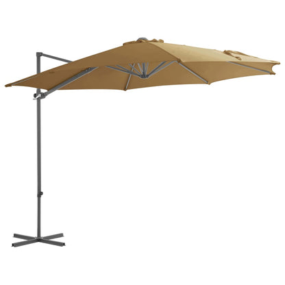 vidaXL Garden Parasol | Taupe | Aluminium | Large | Rotatable | Garden Parasol