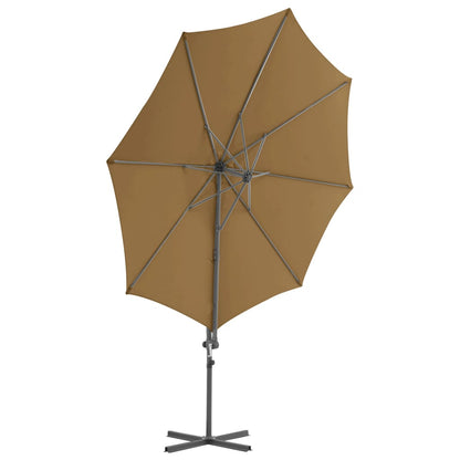 vidaXL Garden Parasol | Taupe | Aluminium | Large | Rotatable | Garden Parasol
